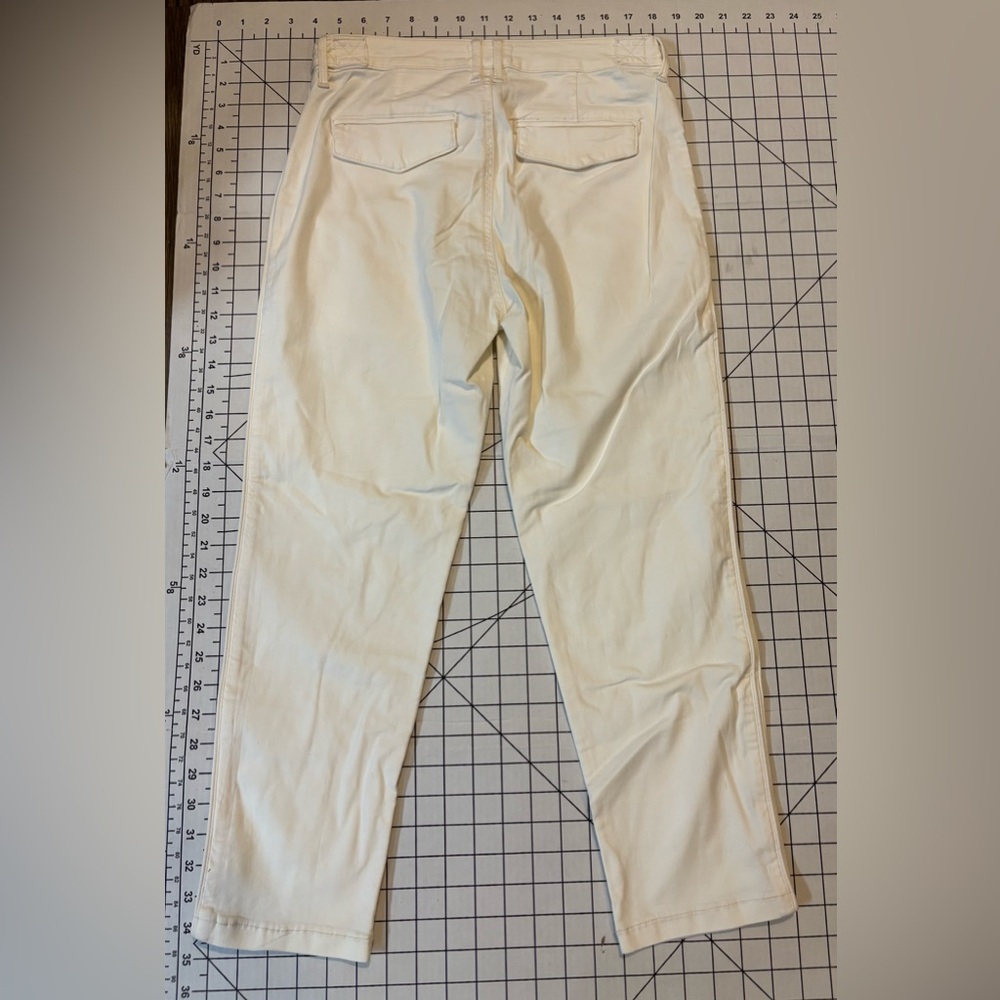 NWT Pistola Women’s Size 28 Ecru High Rise Cropped Utility Pant - Picture 6 of 10